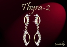 Thyra II - náušnice zlacené